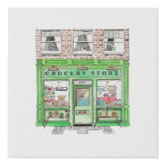 The Grocery Store Faux Canvas Print