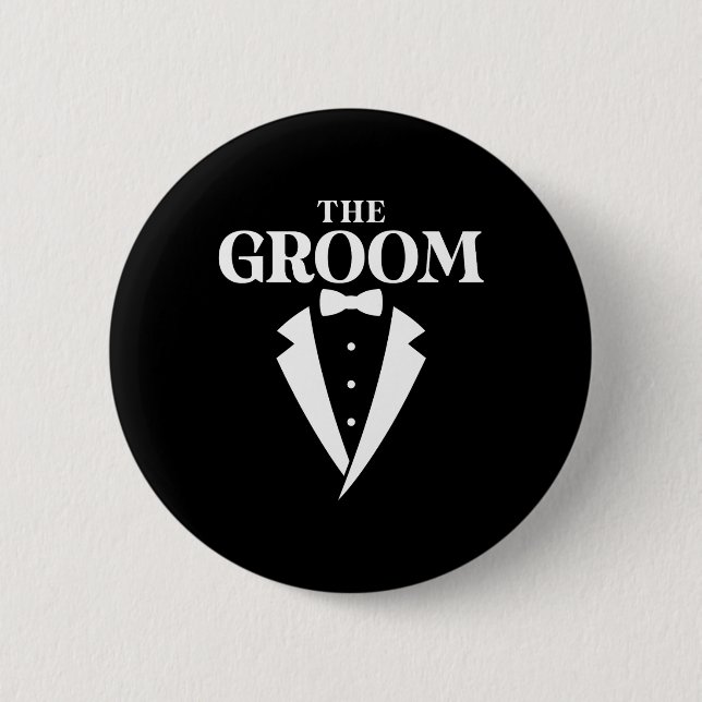 The Groom - Bachelor Party  Button (Front)