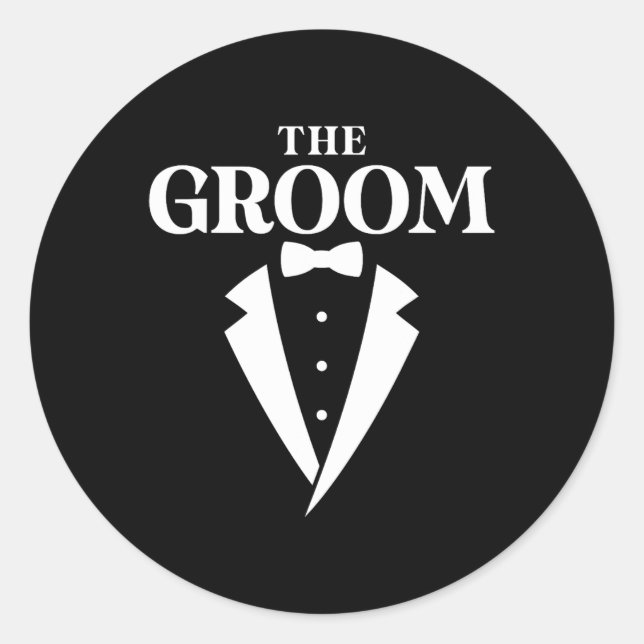 The Groom - Bachelor Party  Classic Round Sticker (Front)