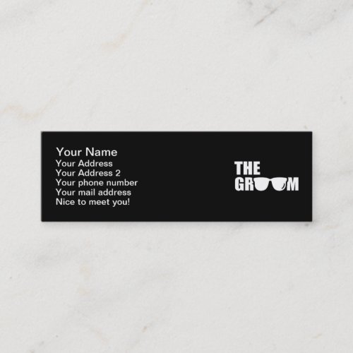 The Groom bachelor party Mini Business Card