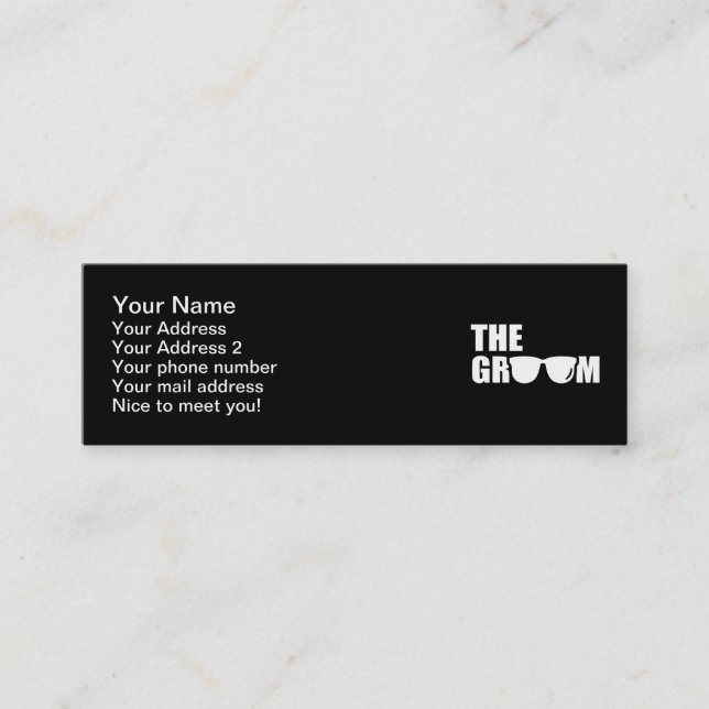 The Groom bachelor party Mini Business Card (Front)