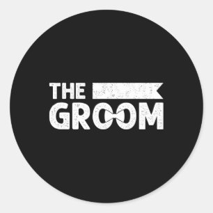 The Groom Bachelor Party Stag Groomsmen Wedding Te Classic Round Sticker