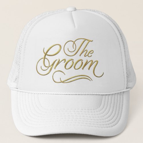 The Groom Baseball Hat Gold