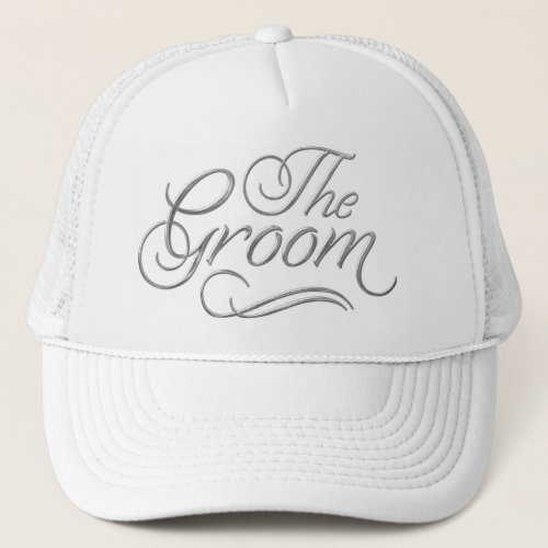 The Groom Baseball Hat Silver