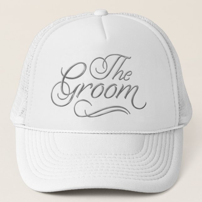 The Groom Baseball Hat Silver (Front)