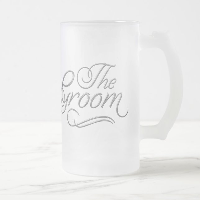 The Groom Honeymoon Beer Mug Silver (Right)
