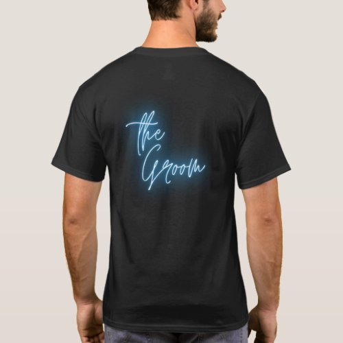 The Groom Neon Blue Wedding Party T_Shirt