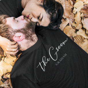 The Groom Personalized Chic Modern Bachelor Party T-Shirt