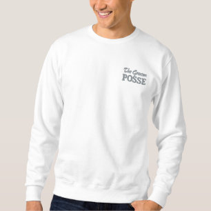 The Groom Posse Modern Simple Typography Wedding Embroidered Sweatshirt