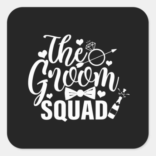 The Groom Squad 2 Square Sticker