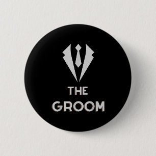 The Groom Squat Bachelor Supplies Party Wedding Button