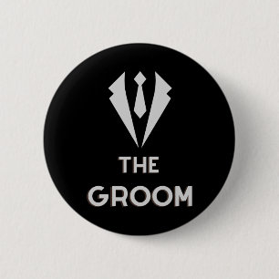 The Groom Squat Bachelor Supplies Party Wedding  Button