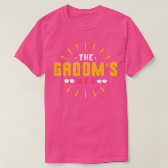 The Grooms Men Engagement Bachelor Party Groomsman T-Shirt (Design Front)