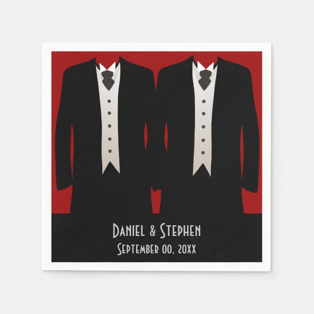 The Grooms Napkins (Front)