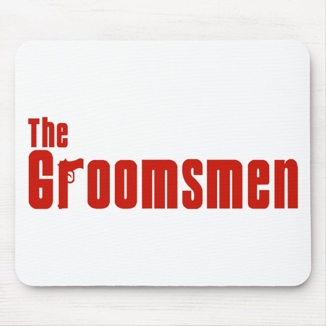 The Groomsmen (Mafia Red) Mouse Pad (Front)