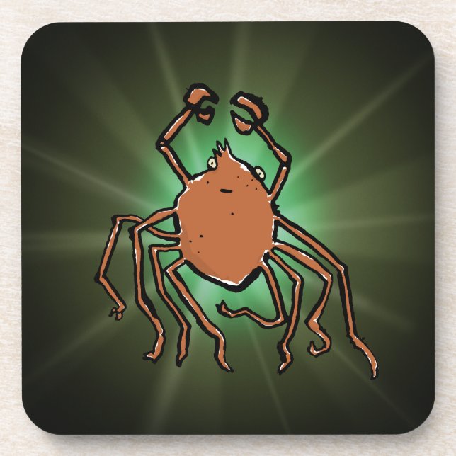 the groovy sea spider beverage coaster (Front)