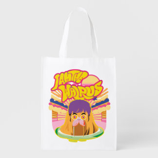 The Groovy Walrus - Retro Rock Vibes Grocery Bag