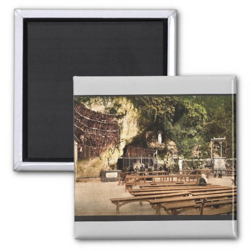 The grotto of Notre Dame Lourdes Pyrenees Franc Magnet