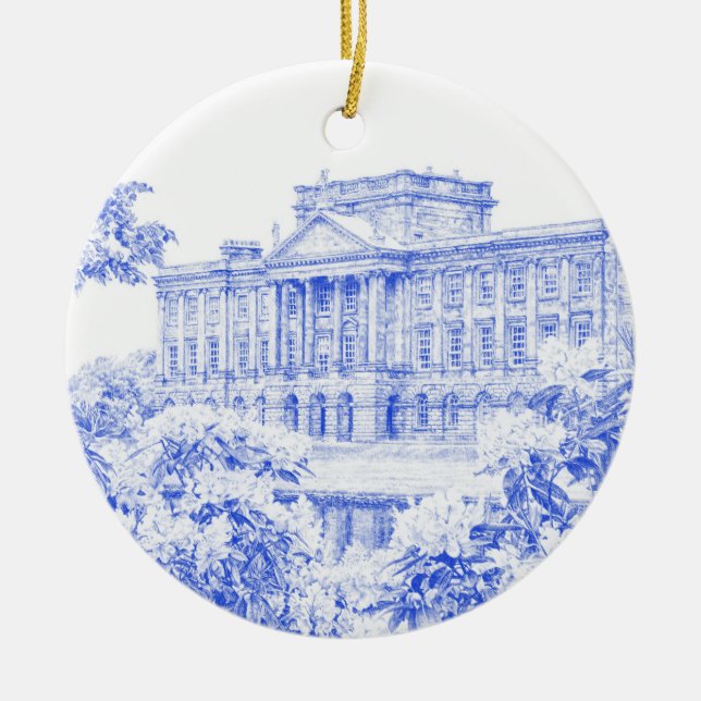 The Grounds at Pemberley (Blue) - Ceramic Ornament (Front)