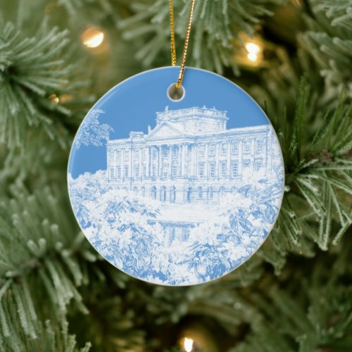 The Grounds at Pemberley Blue  White _ Ceramic Ornament