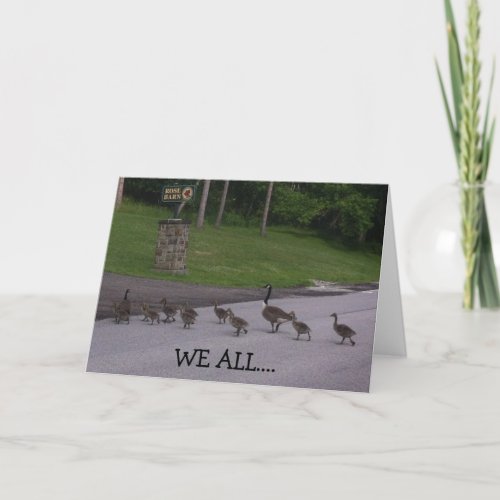 THE GROUP OF DUCKS QUACK YOU HAPPY BIRTHDAY GROUP CARD