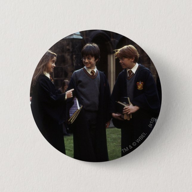 The group outside of Hogwarts Button (Front)