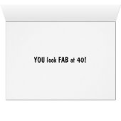 THE GROUP SPEAKS OUT-FAB AT "40!" CARDS (Inside Horizontal (Bottom))
