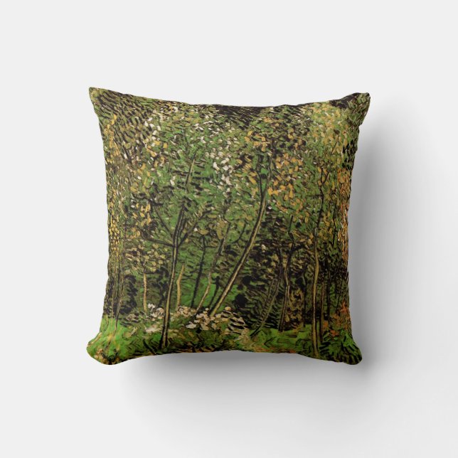 The Grove by Vincent van Gogh Throw Pillow (Front)