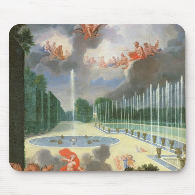 The Groves of Versailles. View of Dragon Pool Mouse Pad (Front)