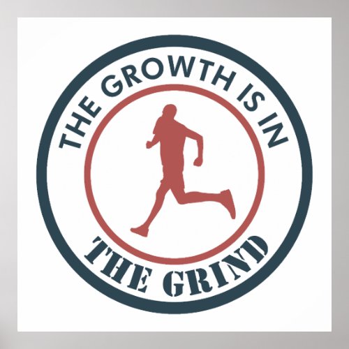 The Growth Is In The Grind Running Poster