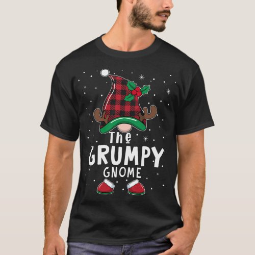 The grumpy Gnome Matching Family Christmas Pajama  T_Shirt