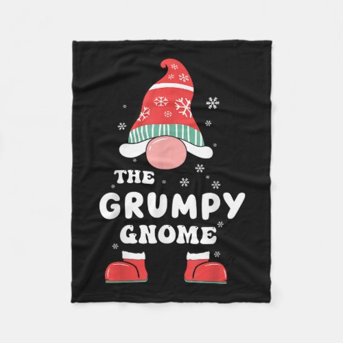 The Grumpy Gnome Matching Family Christmas Pajamas Fleece Blanket