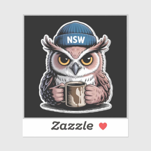 The Grumpy Owl - Daily Grind Sticker (Sheet)