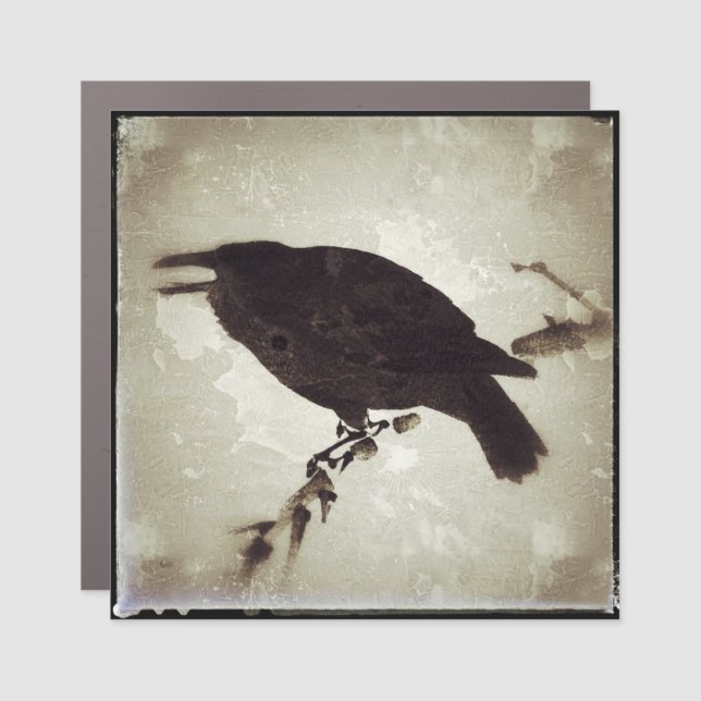 The Grunge Crow Car Magnet (Front)