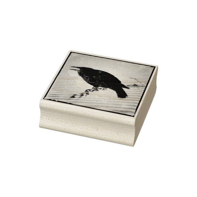 The Grunge Crow Rubber Stamp (Stamp)