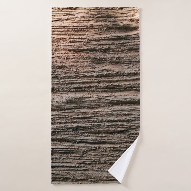 The grunged rusty on the wall isolated. Rust metal Bath Towel (Bath Towel)