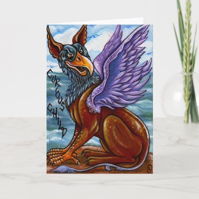 THE GRYPHON Alice in Wonderland Note Card (Front)