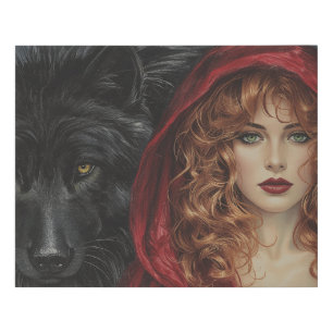 The Guardian and the Hooded One Faux Canvas Print