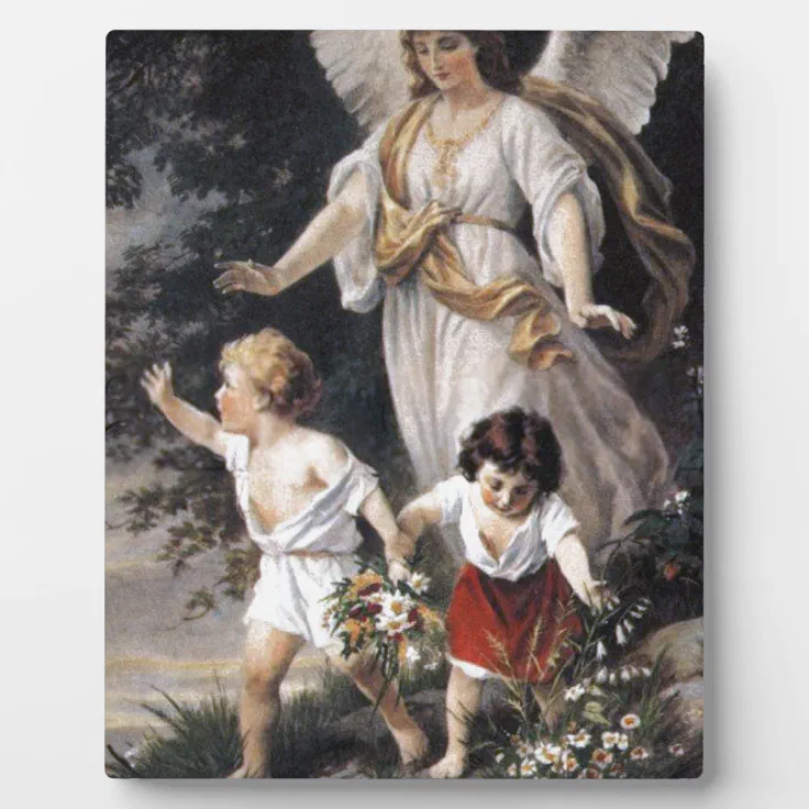 The Guardian Angel And Children Vintage Painting Plaque Zazzle The Guardian Angel And Children Vintage Painting Plaque Zazzle