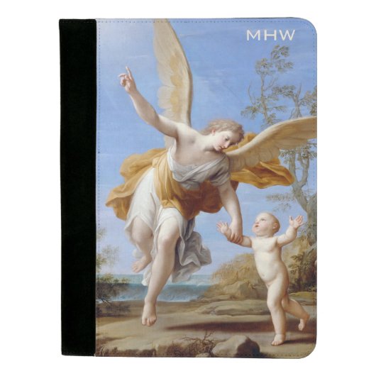 "The Guardian Angel" custom monogram padfolio (Front)