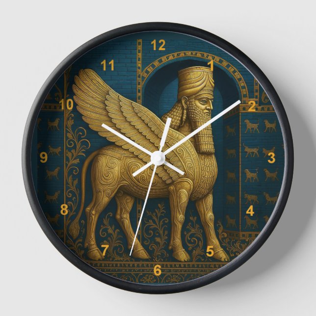The Guardian Lamassu Wall Clock (Front)
