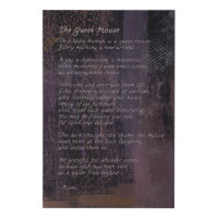 The Guest House by Rumi, Poetry Abstract Wall Art
