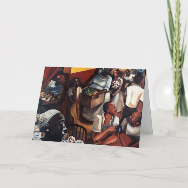 'The Guinea Hen Got Loose' Kwanzaa card (Front)