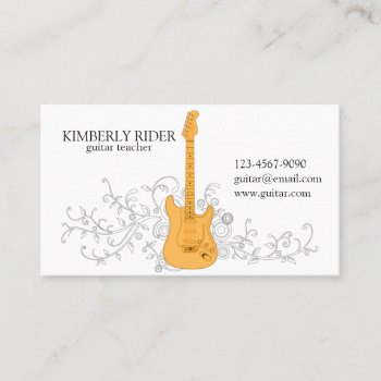 The Guitar Business Card by B_and_B at Zazzle