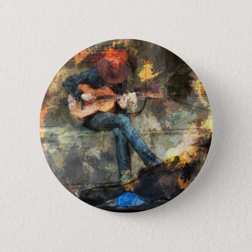 The Guitar Man Button