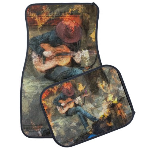 The Guitar Man Car Floor Mat