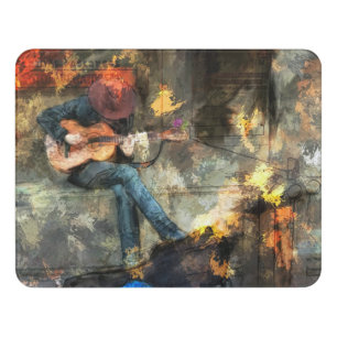 The Guitar Man Door Sign