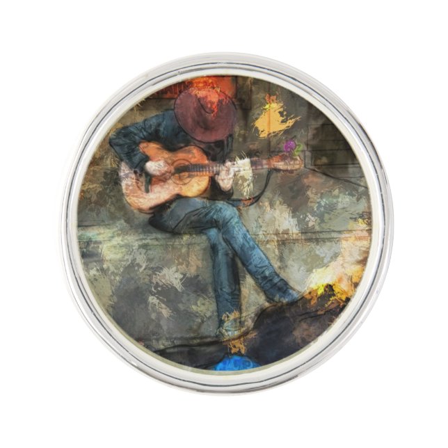 The Guitar Man Lapel Pin (Front)