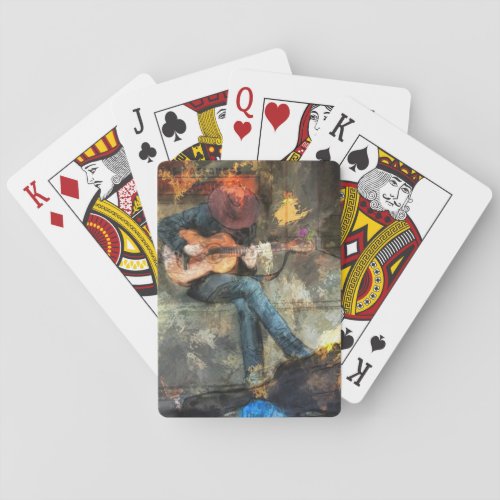 The Guitar Man Playing Cards