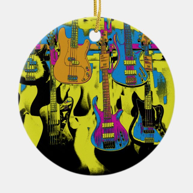 The Guitar Party - Musical Instrument Ceramic Orna Ornament (Front)